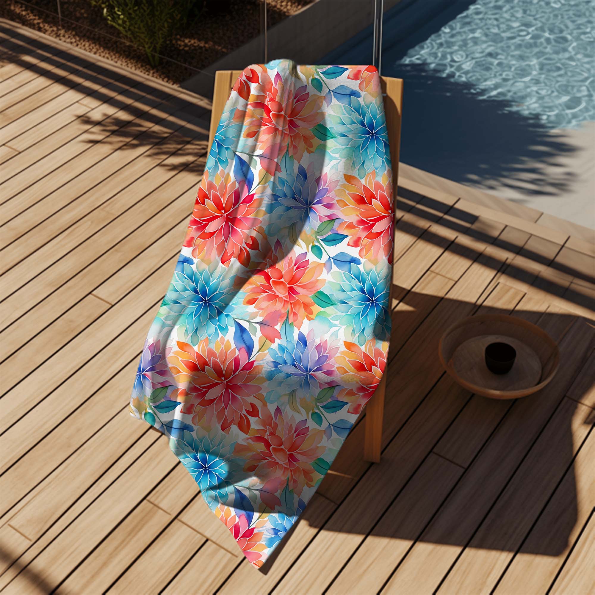 Floral Background Towel-30x50 cm