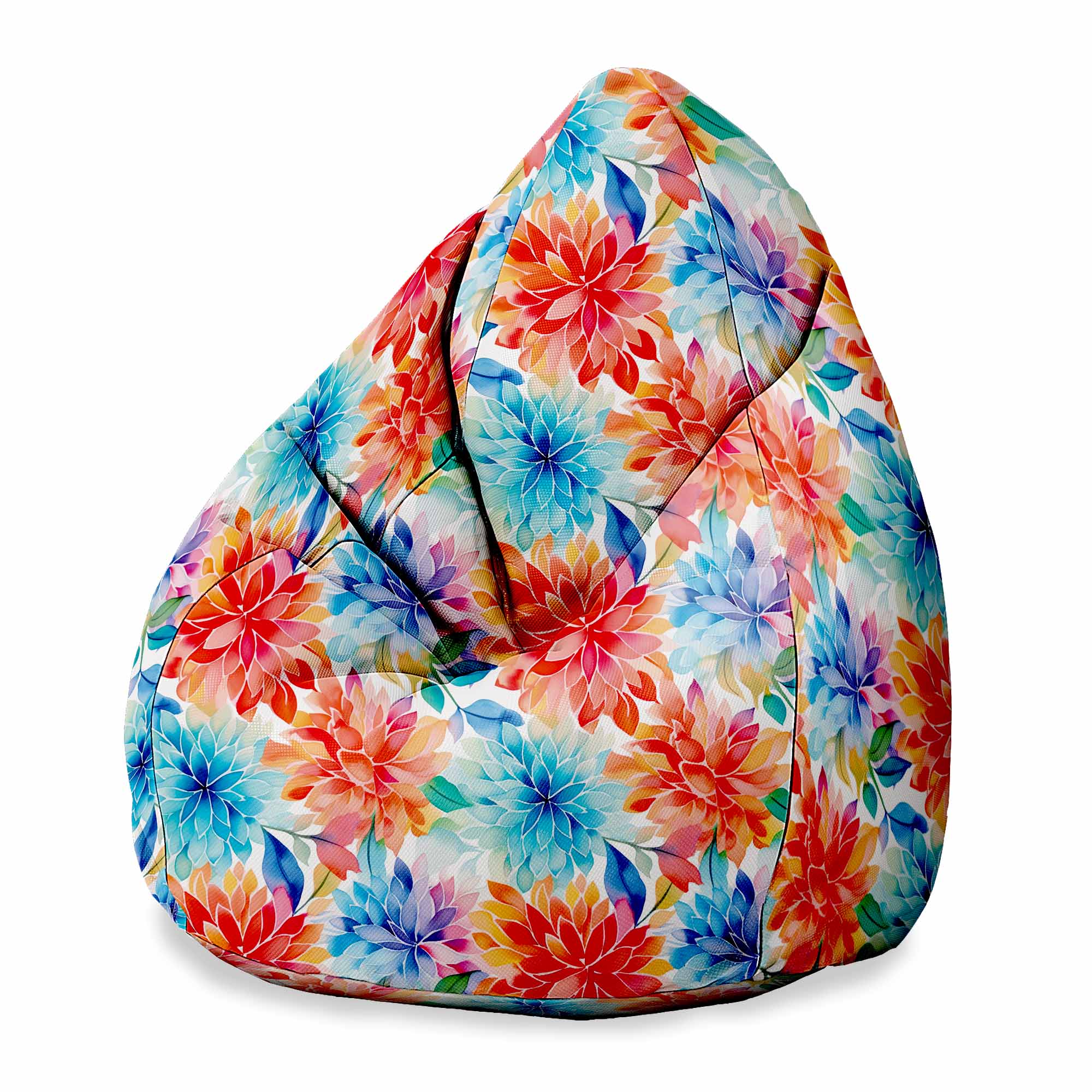 Puf Pearshape Floral Background-S-Velvet