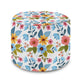 Kulatý puf podnožka Floral Fantasy
