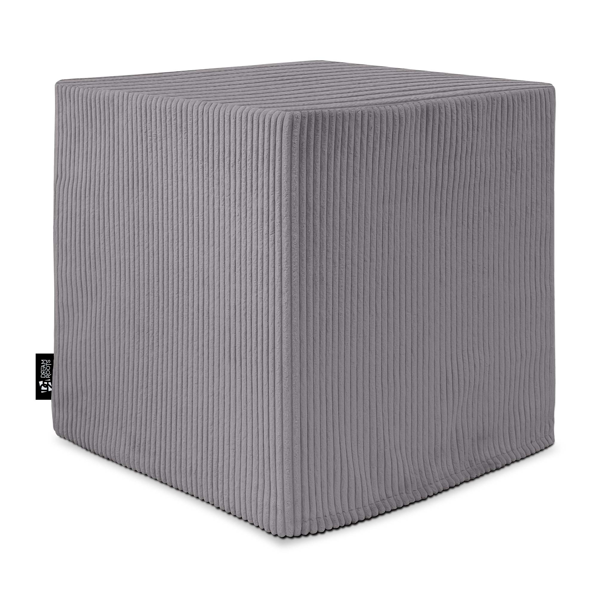 Qubik Frost Gray Pouf