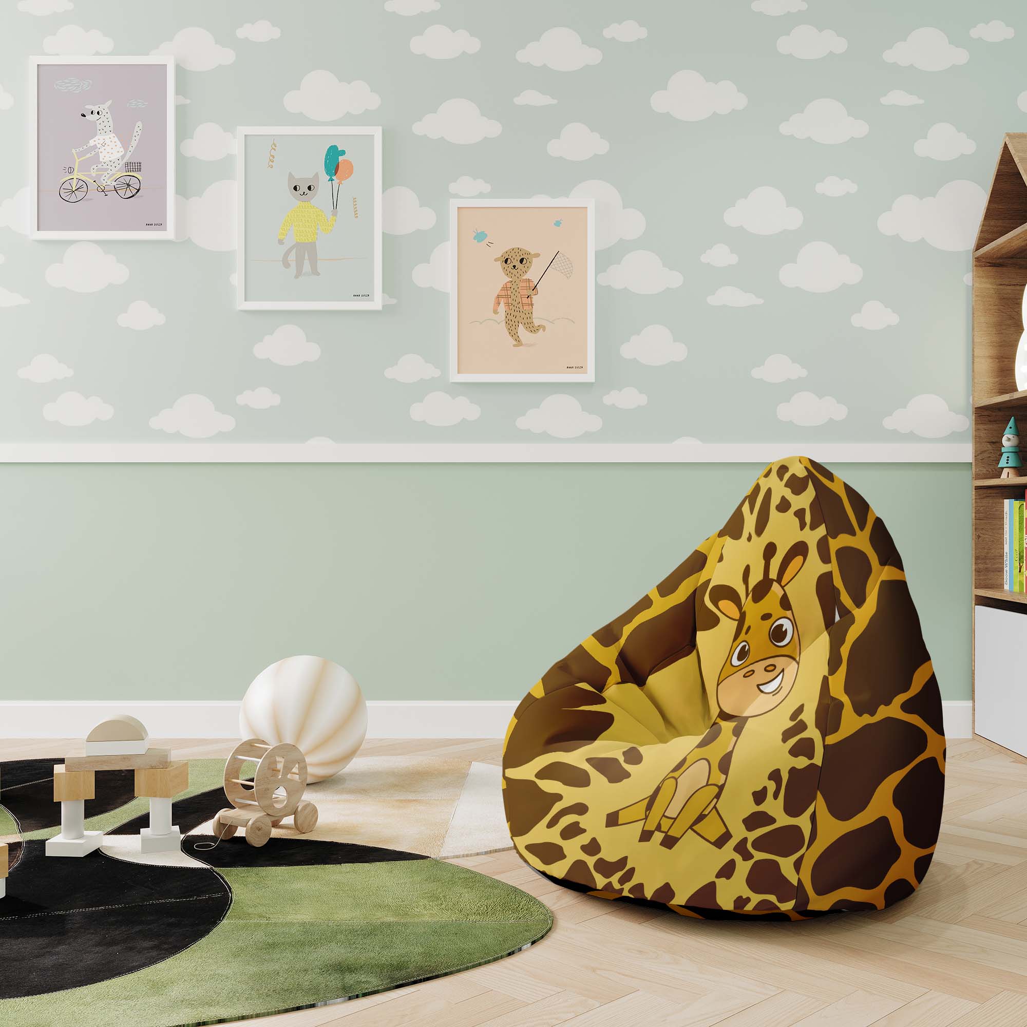 Puf Pearshape Giraffina-M