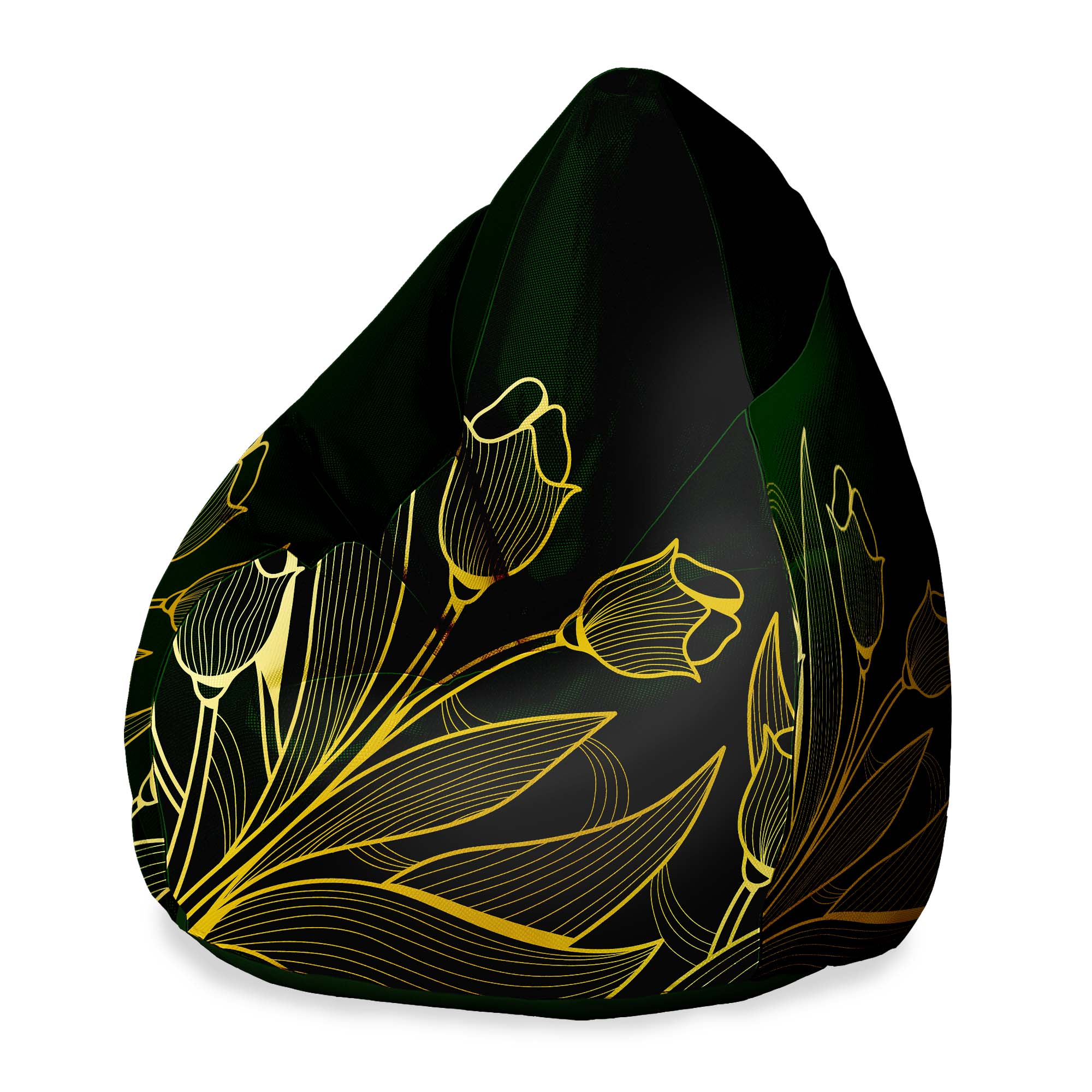 Puf Pearshape zlatý sen-zamat