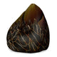 Puf Pearshape zlatý lineárny-zamat