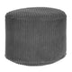 Round pouf footstool Lincoln Granite Gray-M