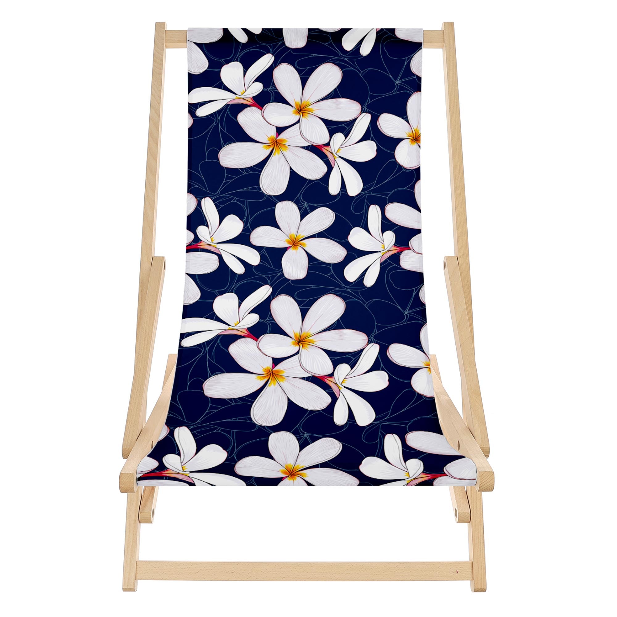 Schaukel-Liegestuhl Handgemaltes Blumenmuster