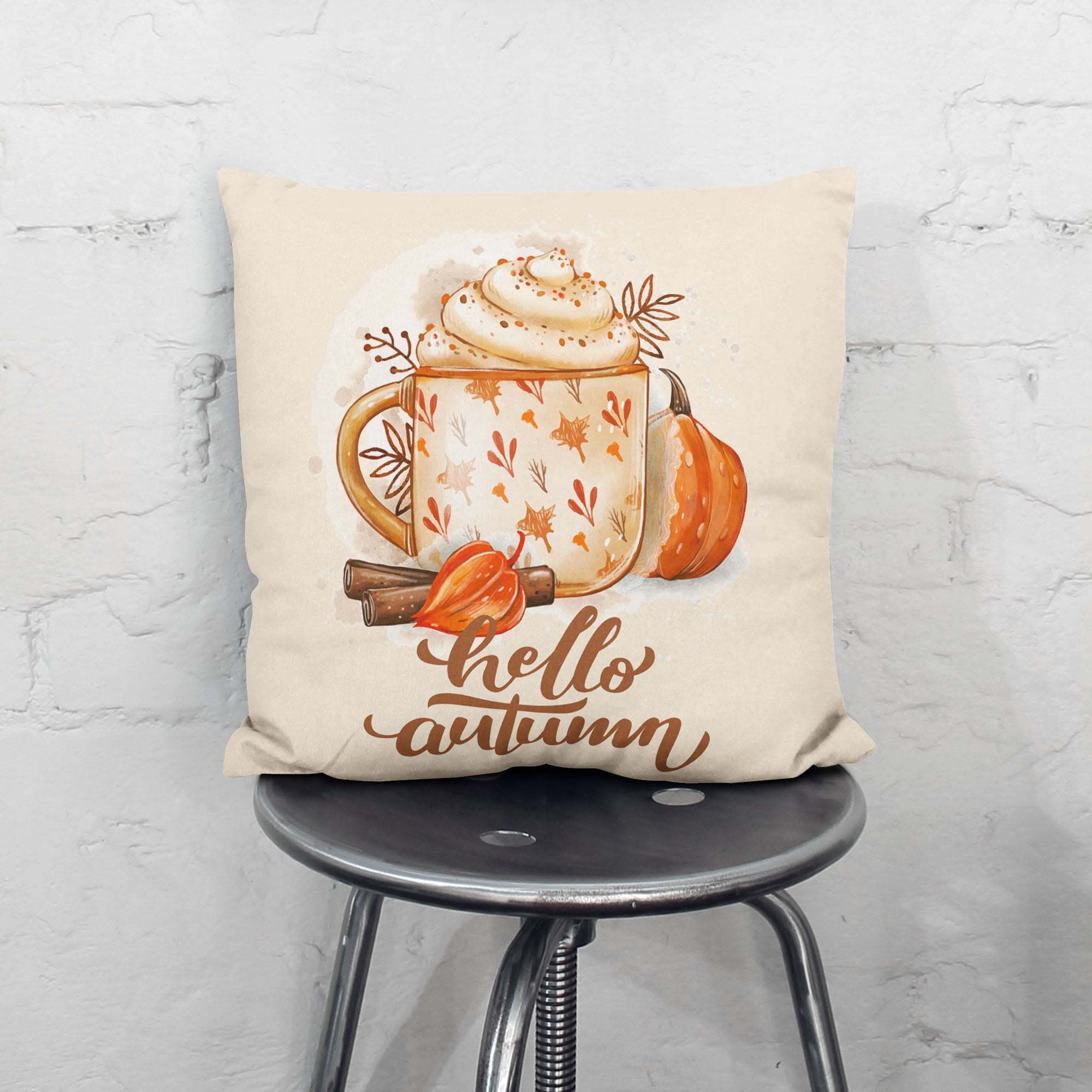 Hot Pumpkin Chocolate Pillow-Panama