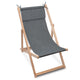 Holzliegestuhl mit Kissen Jeans-Imitat Iron Slate