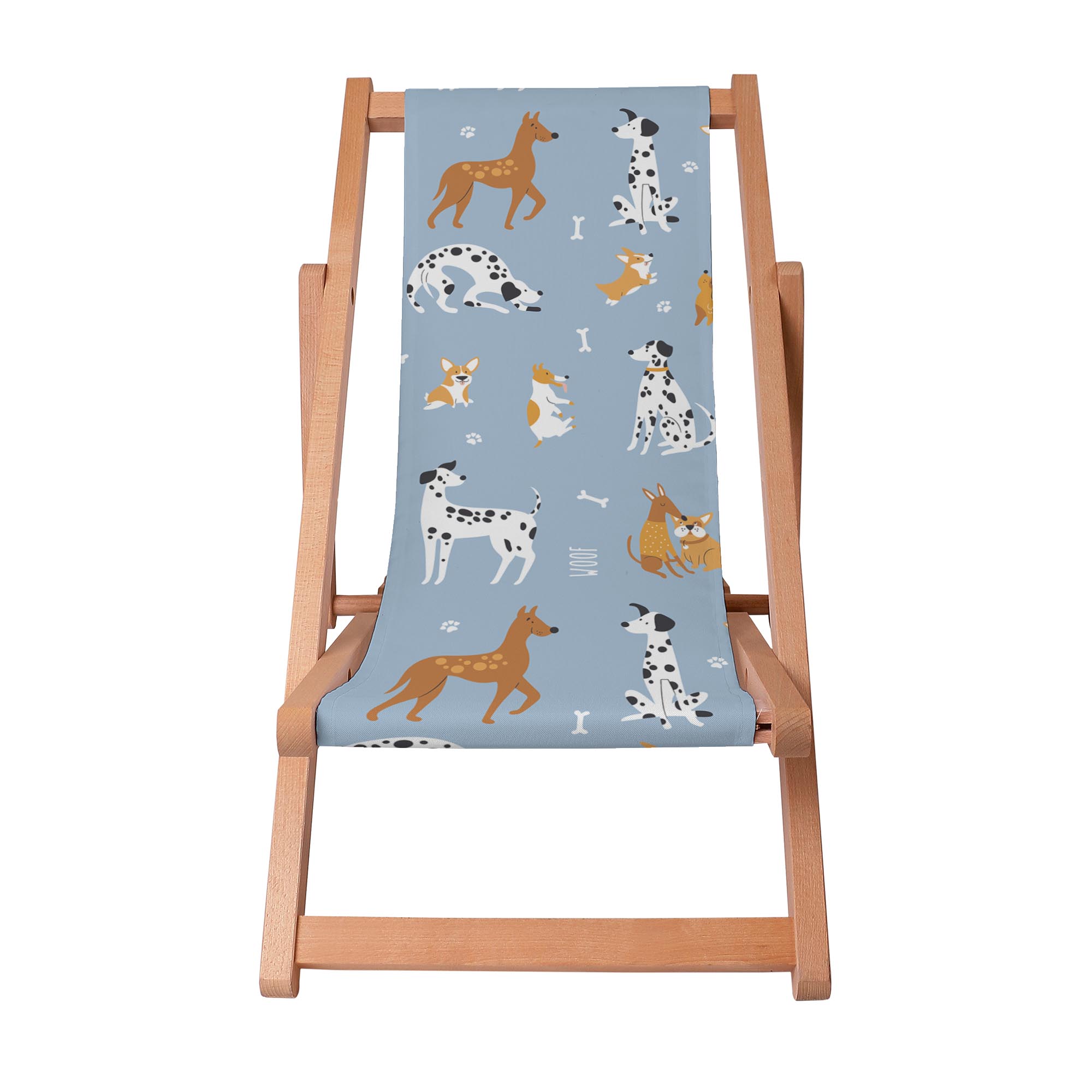 Holzliege Blue Cartoon Dogs