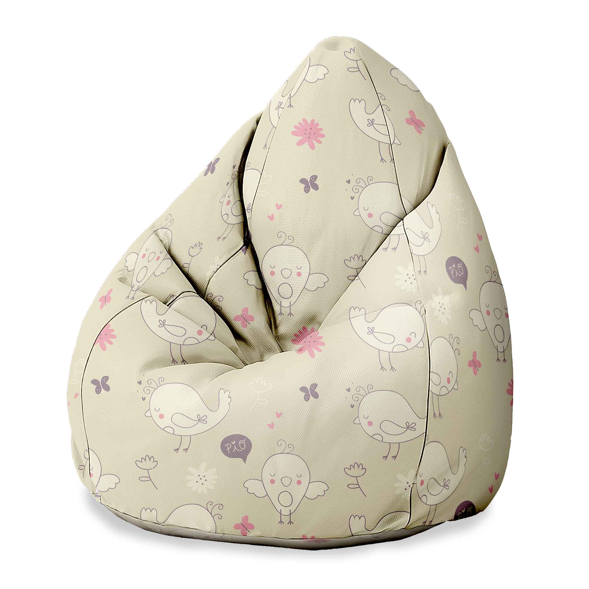 Puf Pearshape Little Birds-S