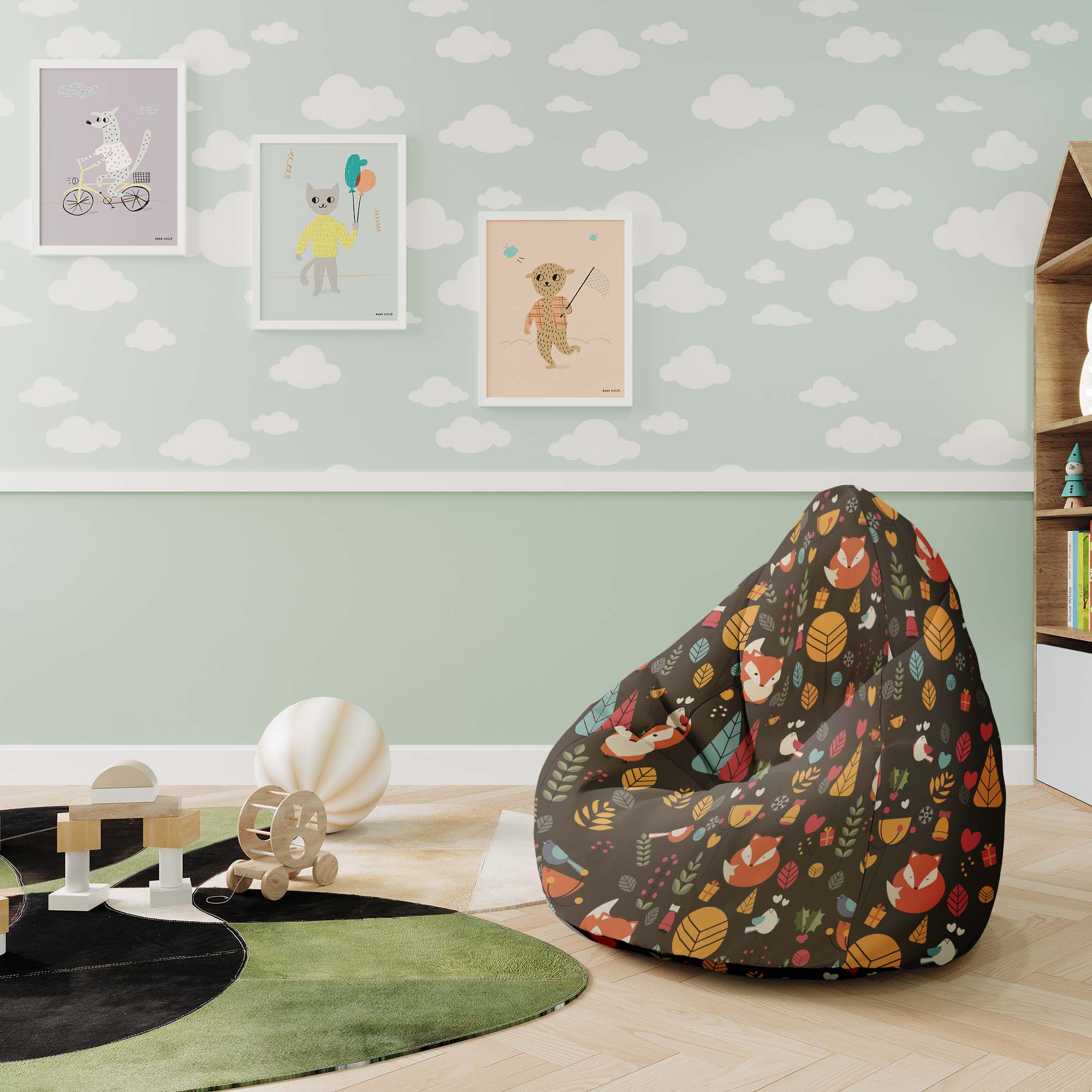 Puf Pearshape Magic Forest-S