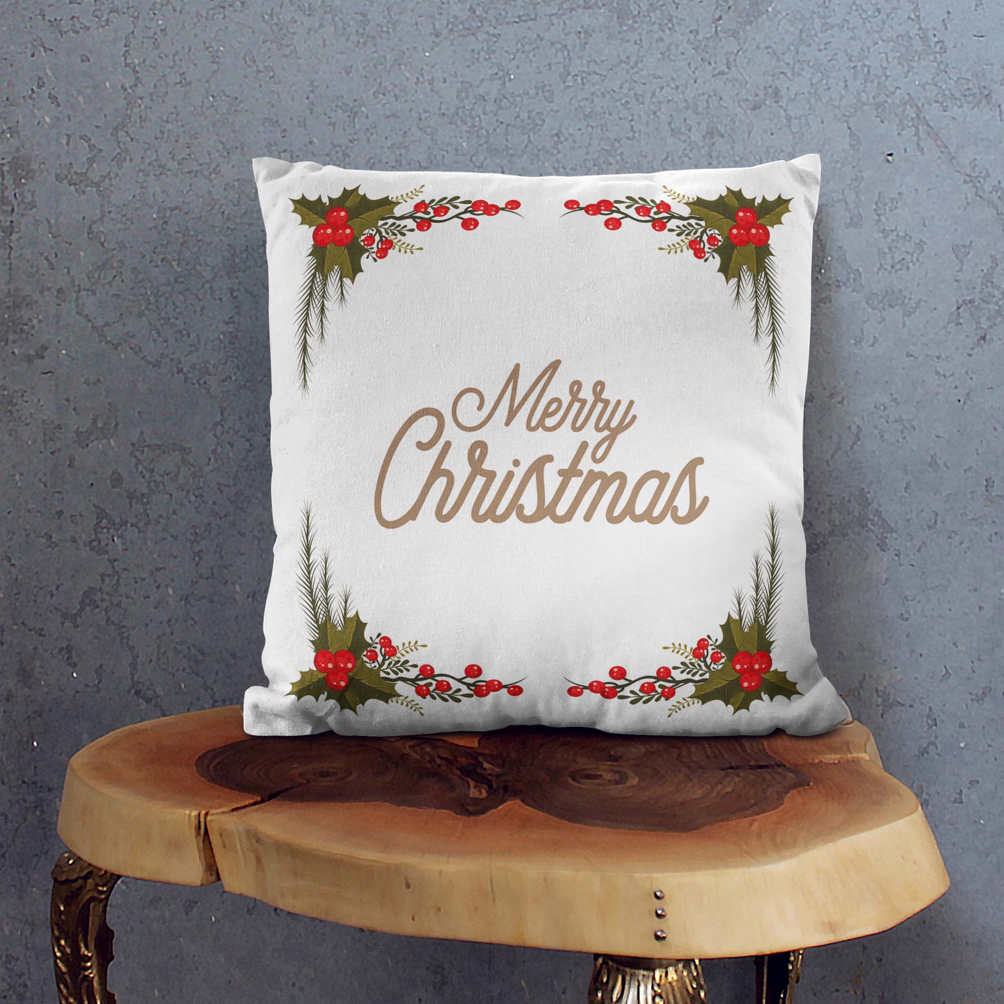 Merry Xmass Pillow-Velvet