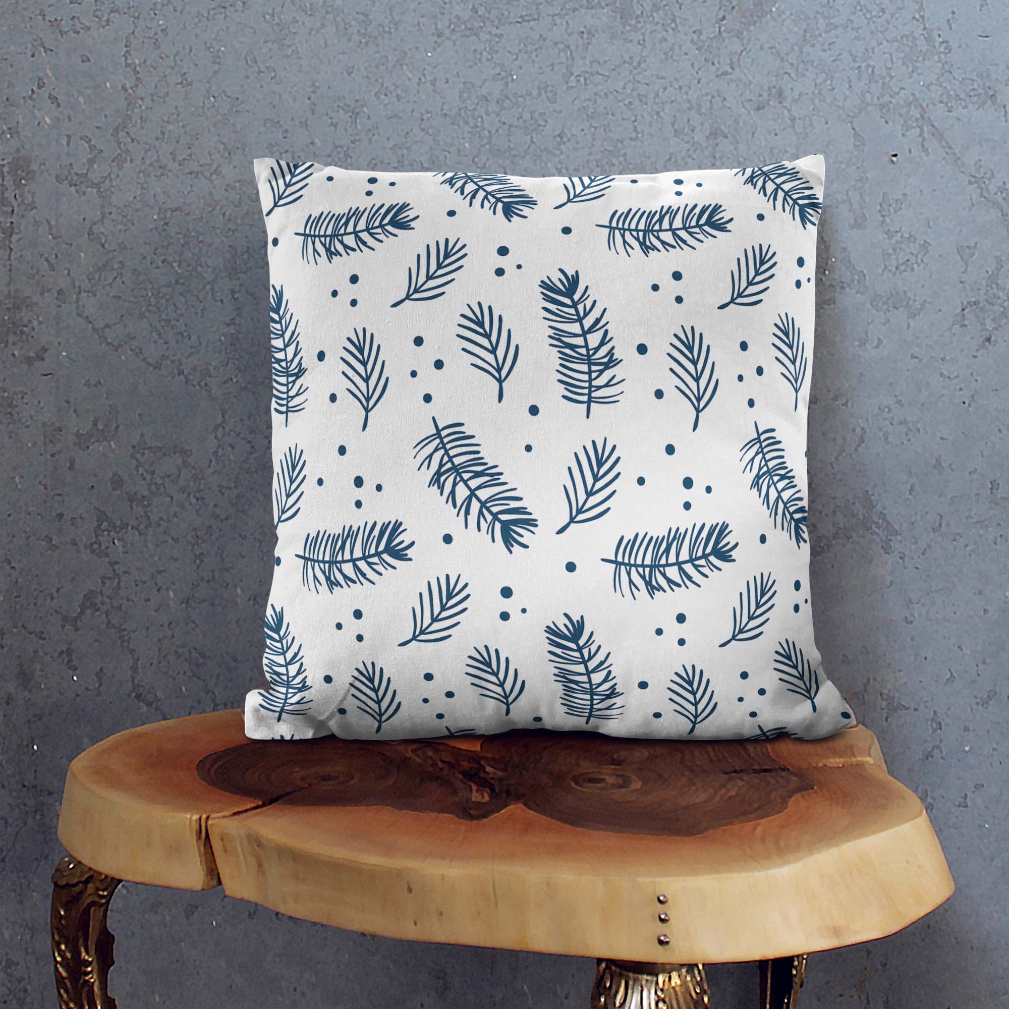 Pillow Minimalistic Pine Branches