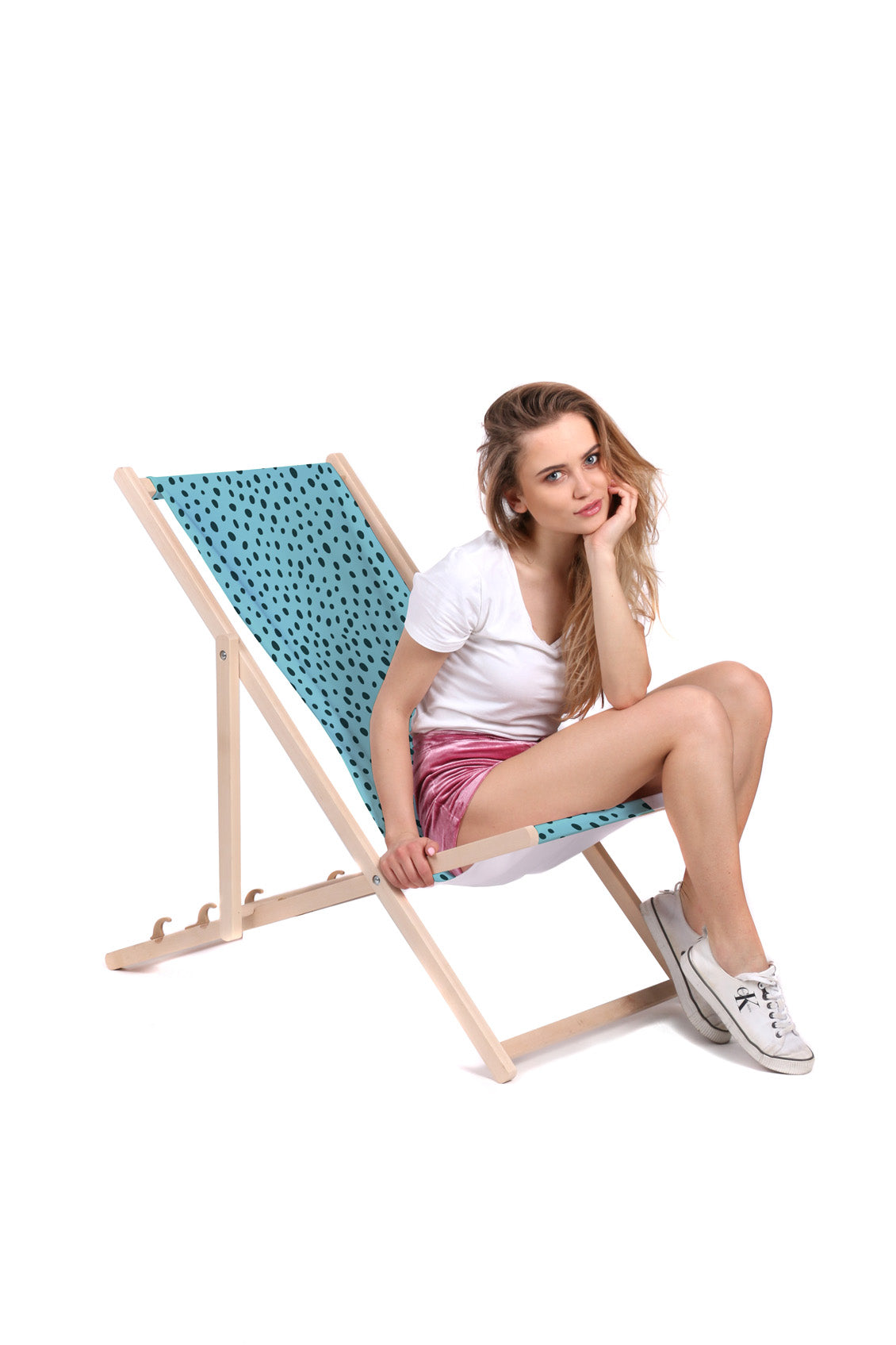 Dřevěné lehátko Mint Dot