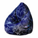 Puf Pearshape Navy Flowers-Zamat