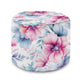 Kulatá taburetka podnožka Pastel Flowers-Velvet