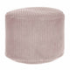 Puf kulatý podnožka Lincoln Silver Pink-S