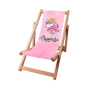 Princess Unicorn-S Wooden Deck Chair