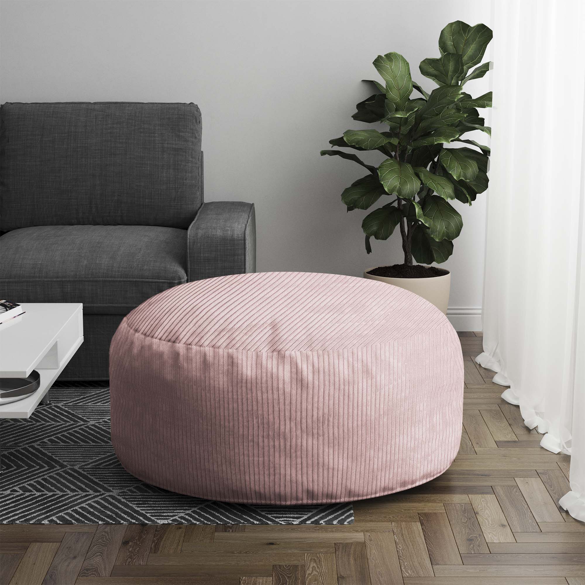 Puf Roller Silver Pink