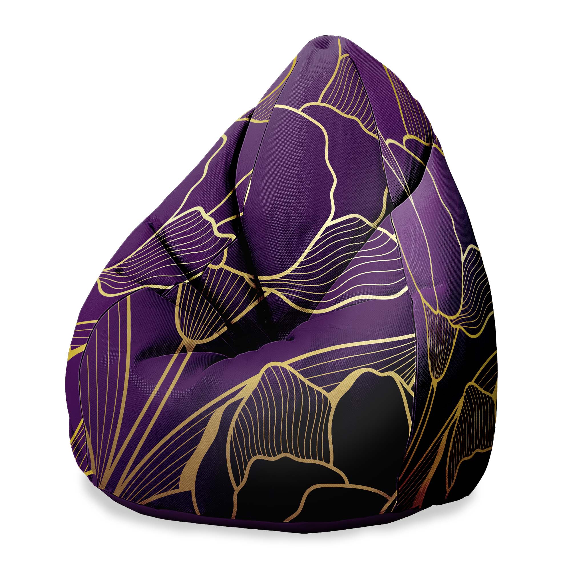 Puf Pearshape fialový úžasný