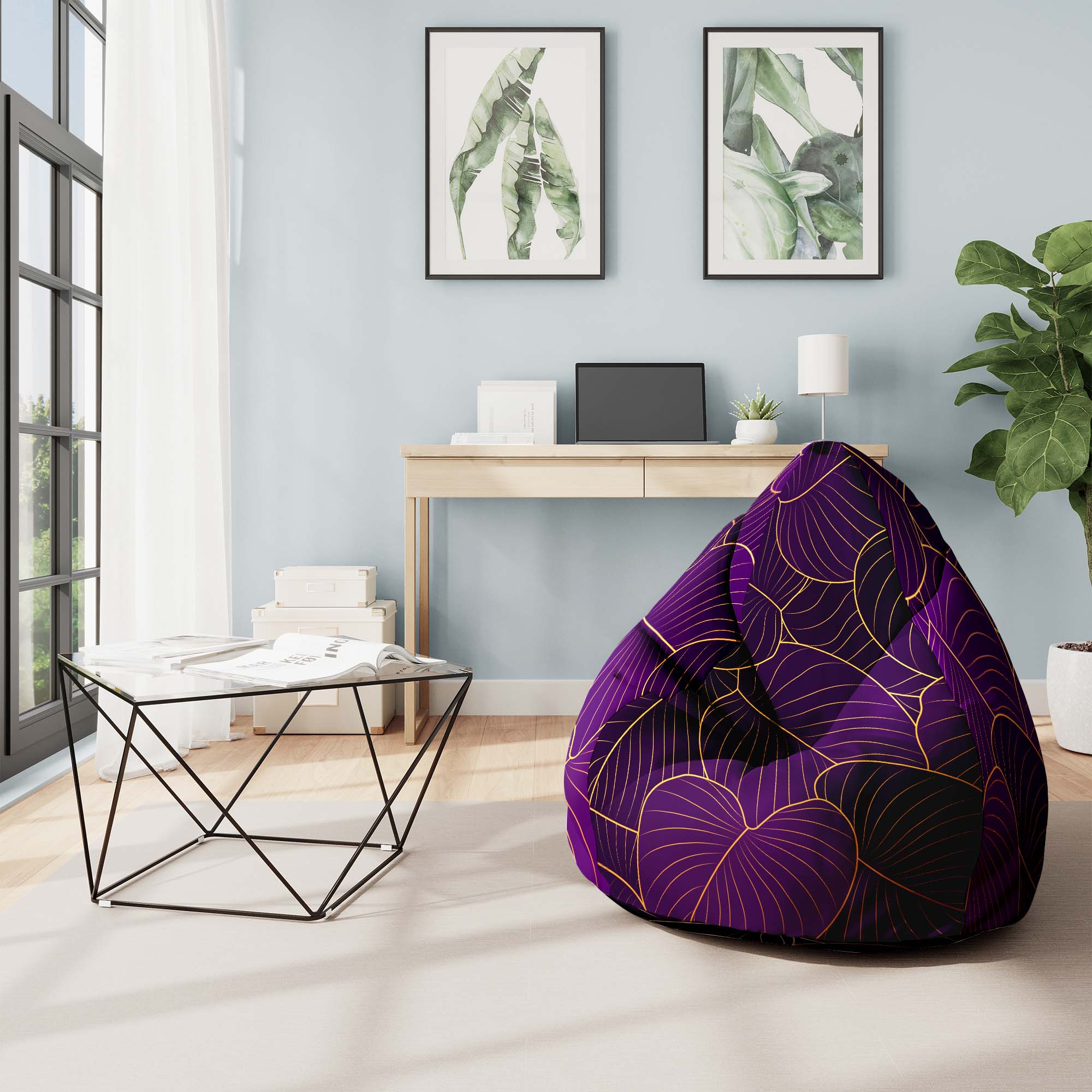 Puf Pearshape Purple Leaves-Oxford