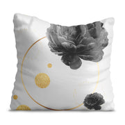 Roses and Circle-Velvet Pillow