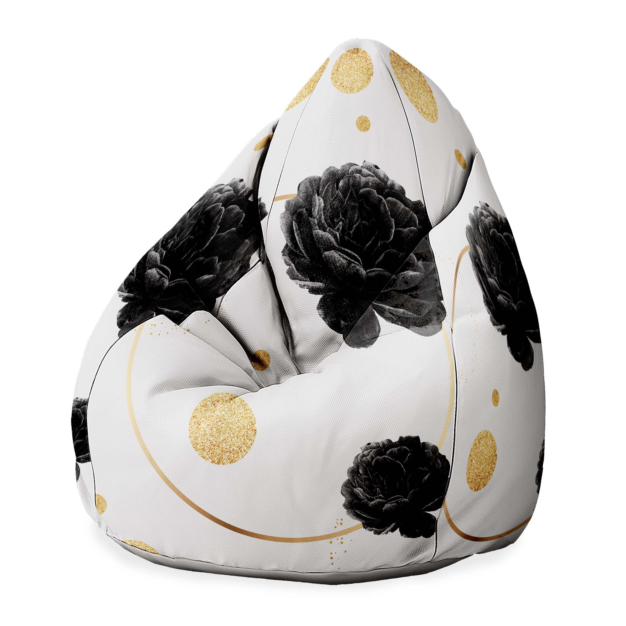Puf Pearshape Růže a Kruh