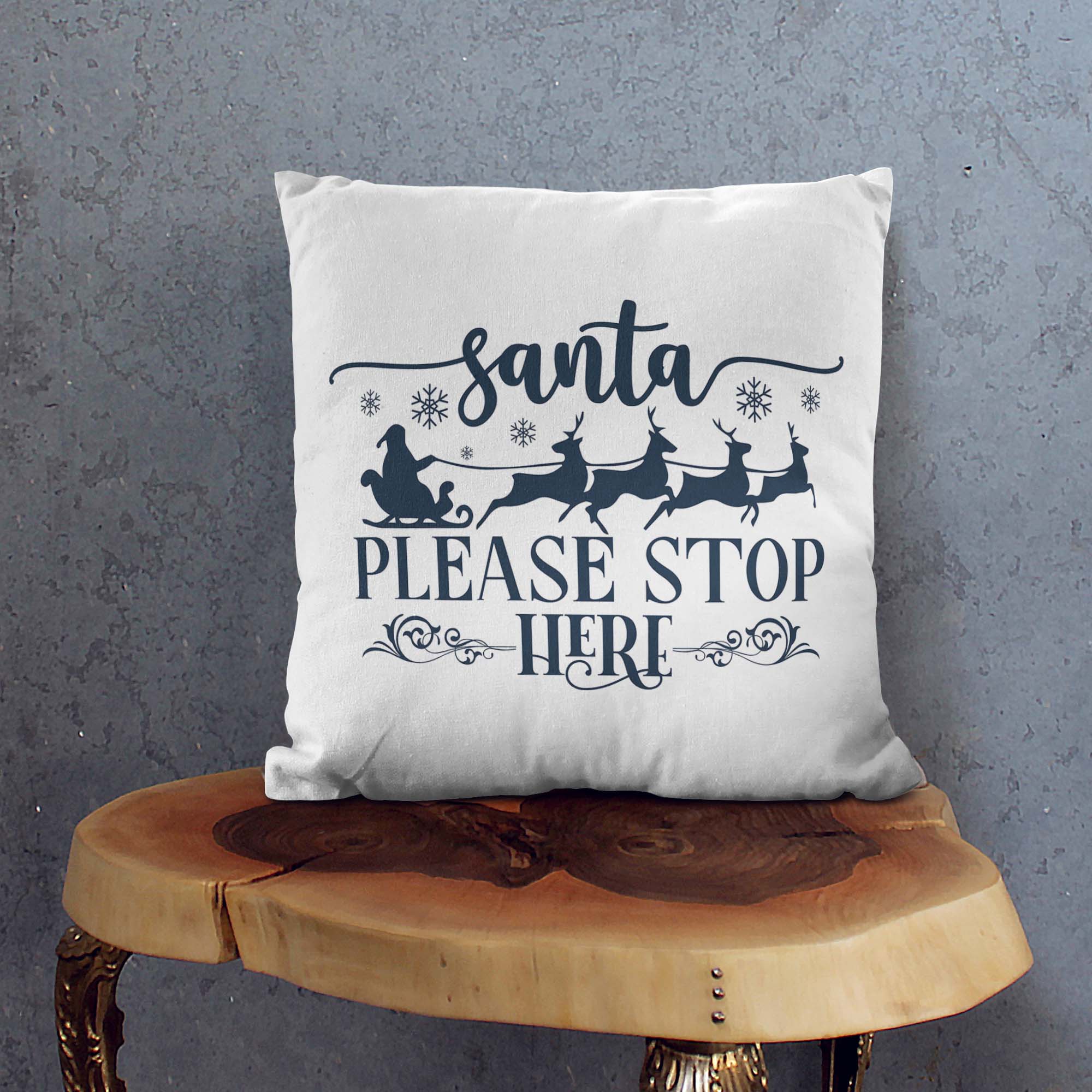 Santa is Here Pillow-Oxford