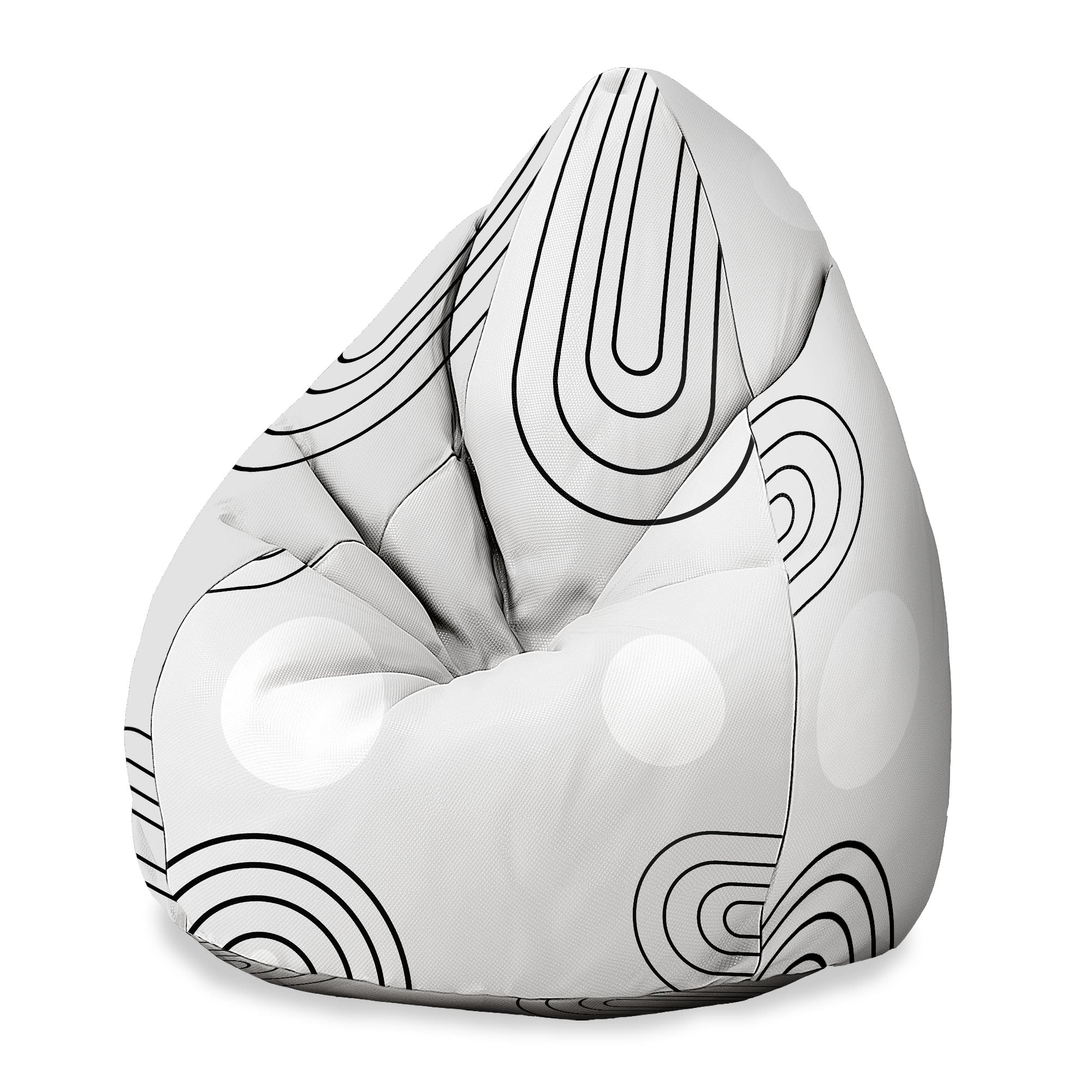 Pearshape Pouf Scandinavian Abstract-Velvet