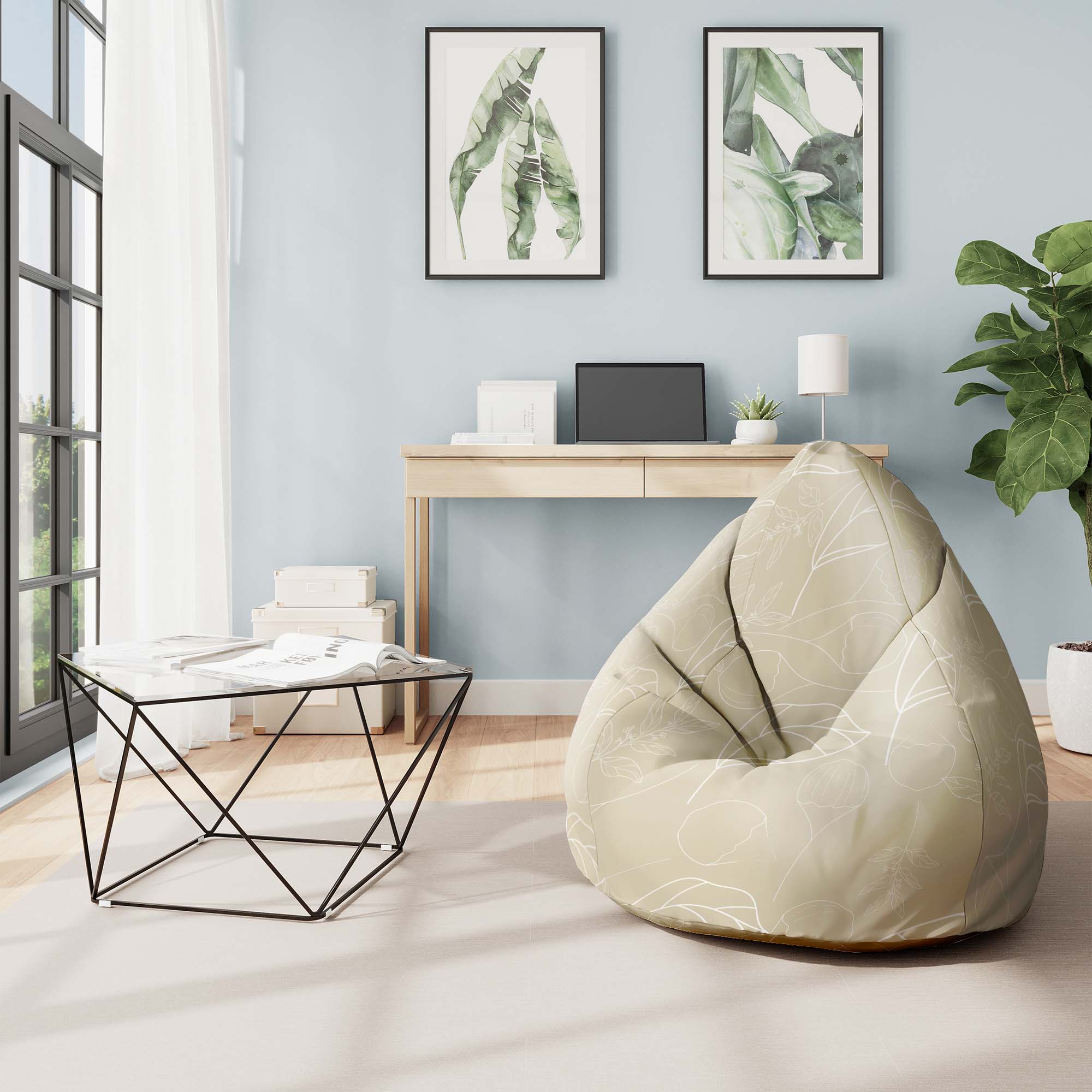 Puf Pearshape Scandinavian Nature-M-Velvet