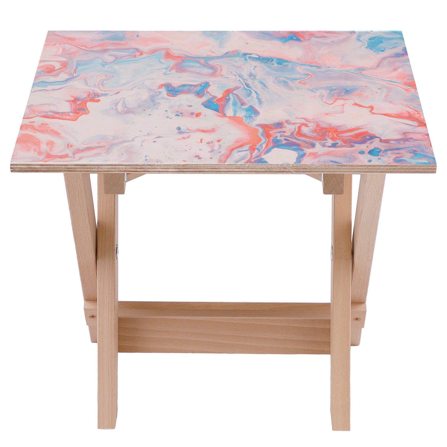 Wooden Table Artistic Painting-50x50 CM