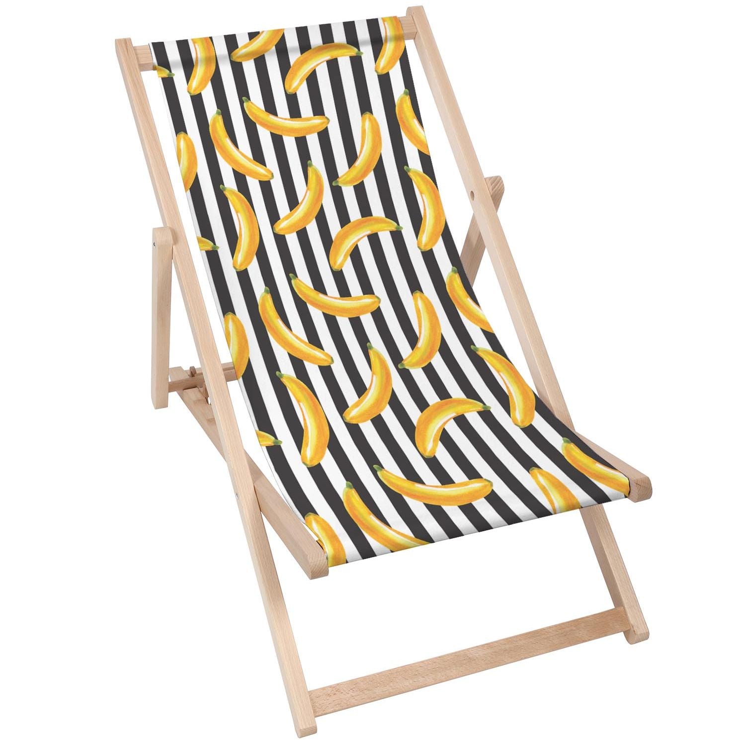 Stolik drewniany Banana Stripes-50x50 CM