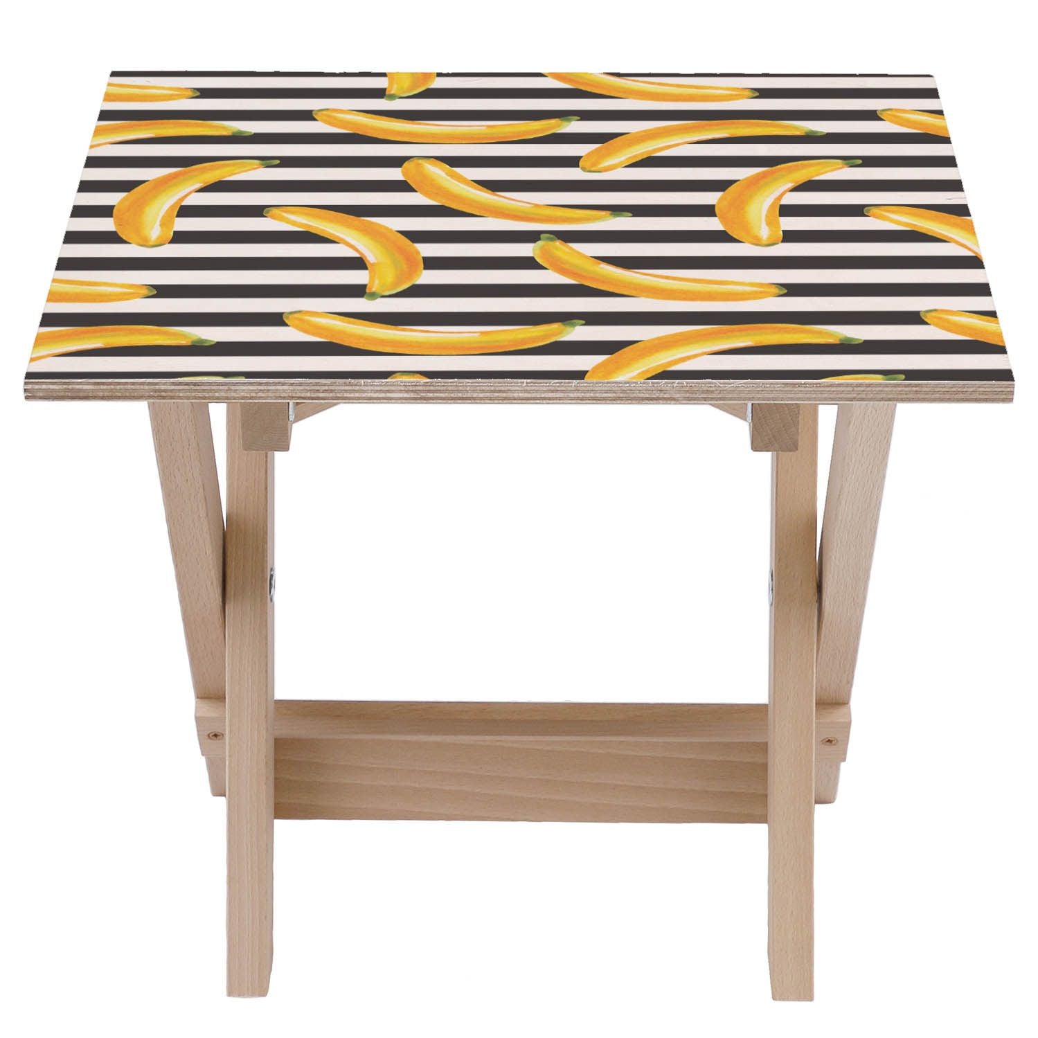 Wooden Table Banana Stripes-30x40 CM