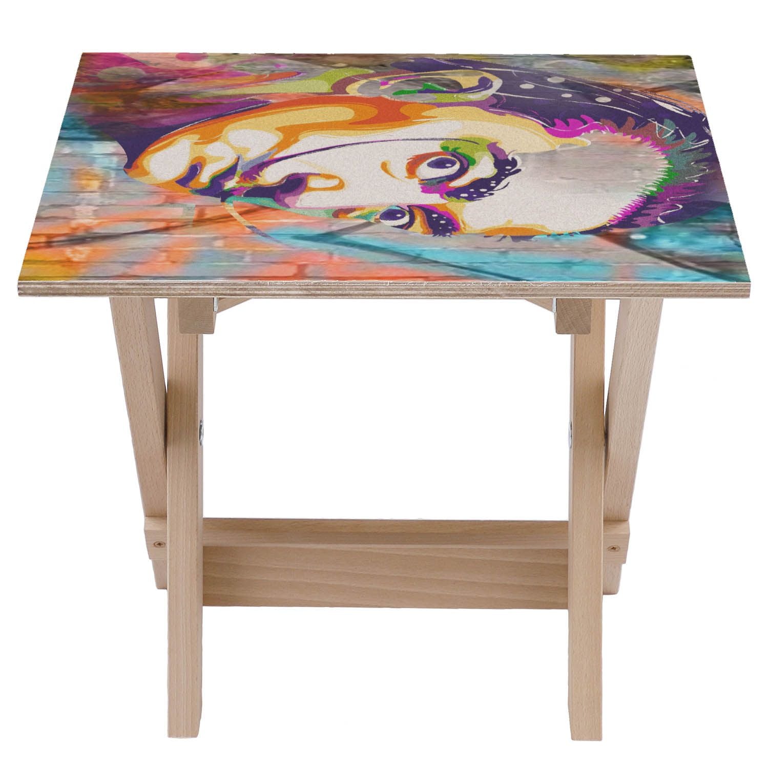 Dřevěný stolek Dali Colourful