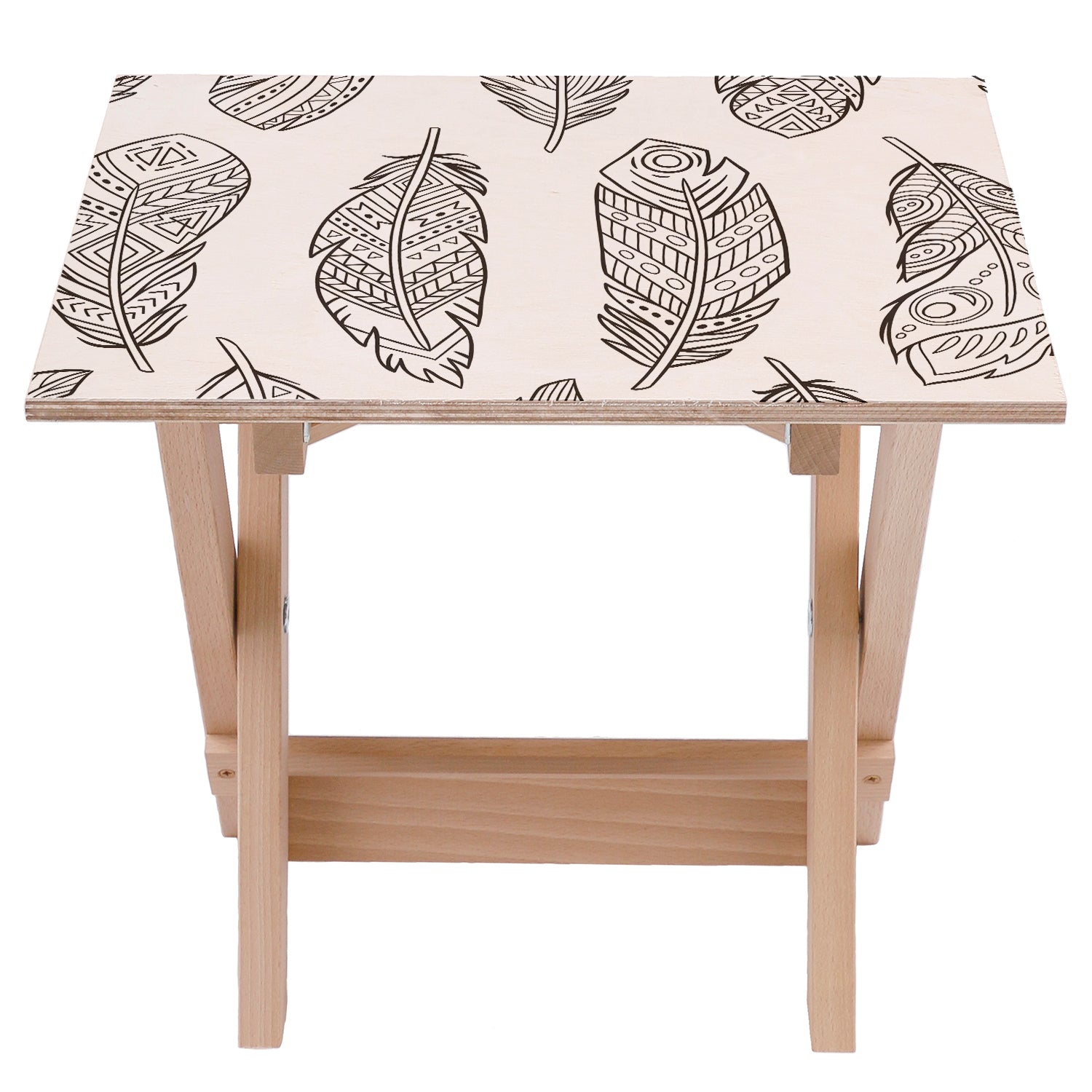 Holztisch Large Feathers-50x50 CM