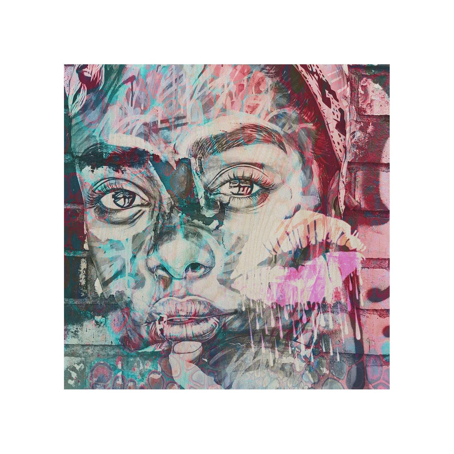 Dřevěný stolek Expressive Gaze 30x40 CM