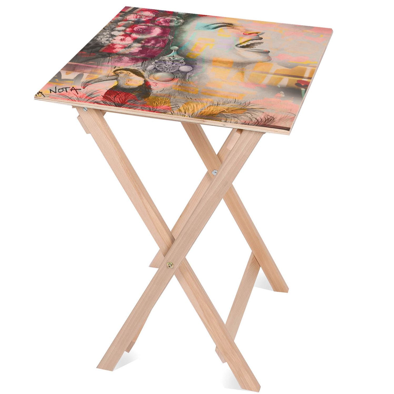 Happiness Wooden Table-50x50 CM