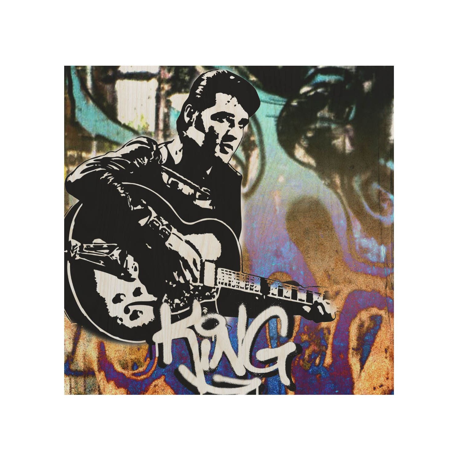 Dřevěný stolek King Elvis