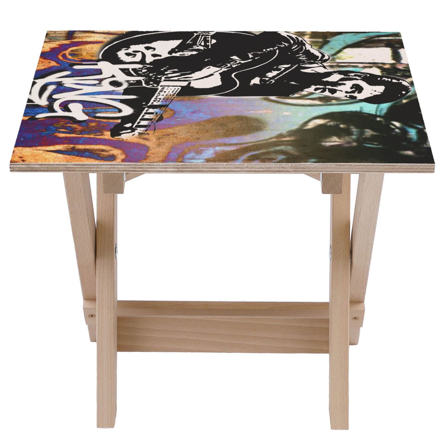 Stolik drewniany King Elvis-30x40 CM