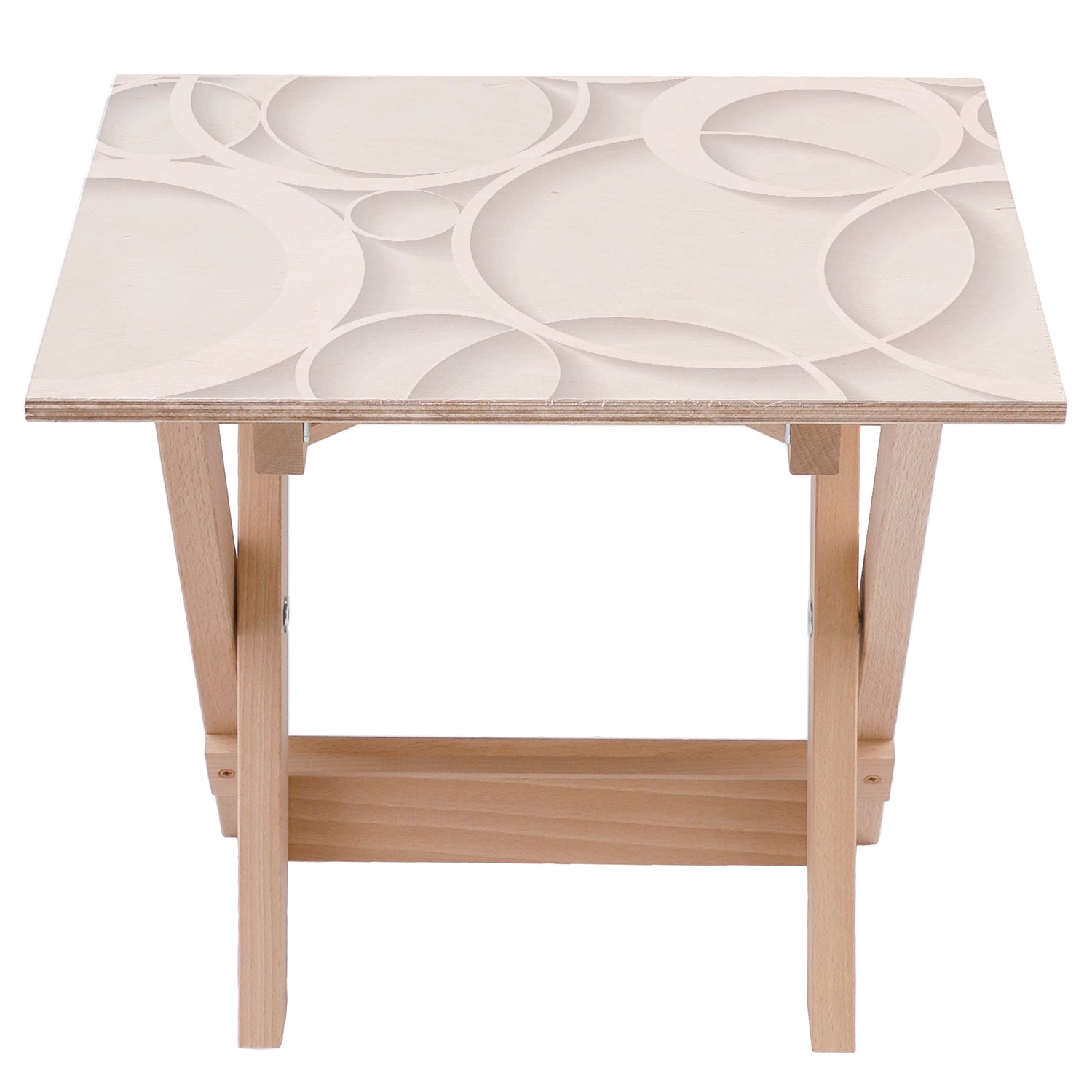 Dřevěný stolek Circles 3D-30x40 CM