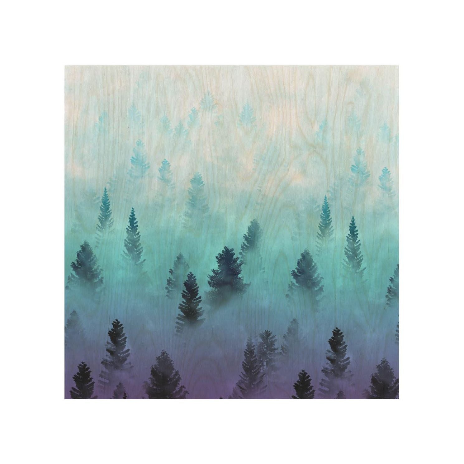 Holztisch Misty Forest-50x50 CM