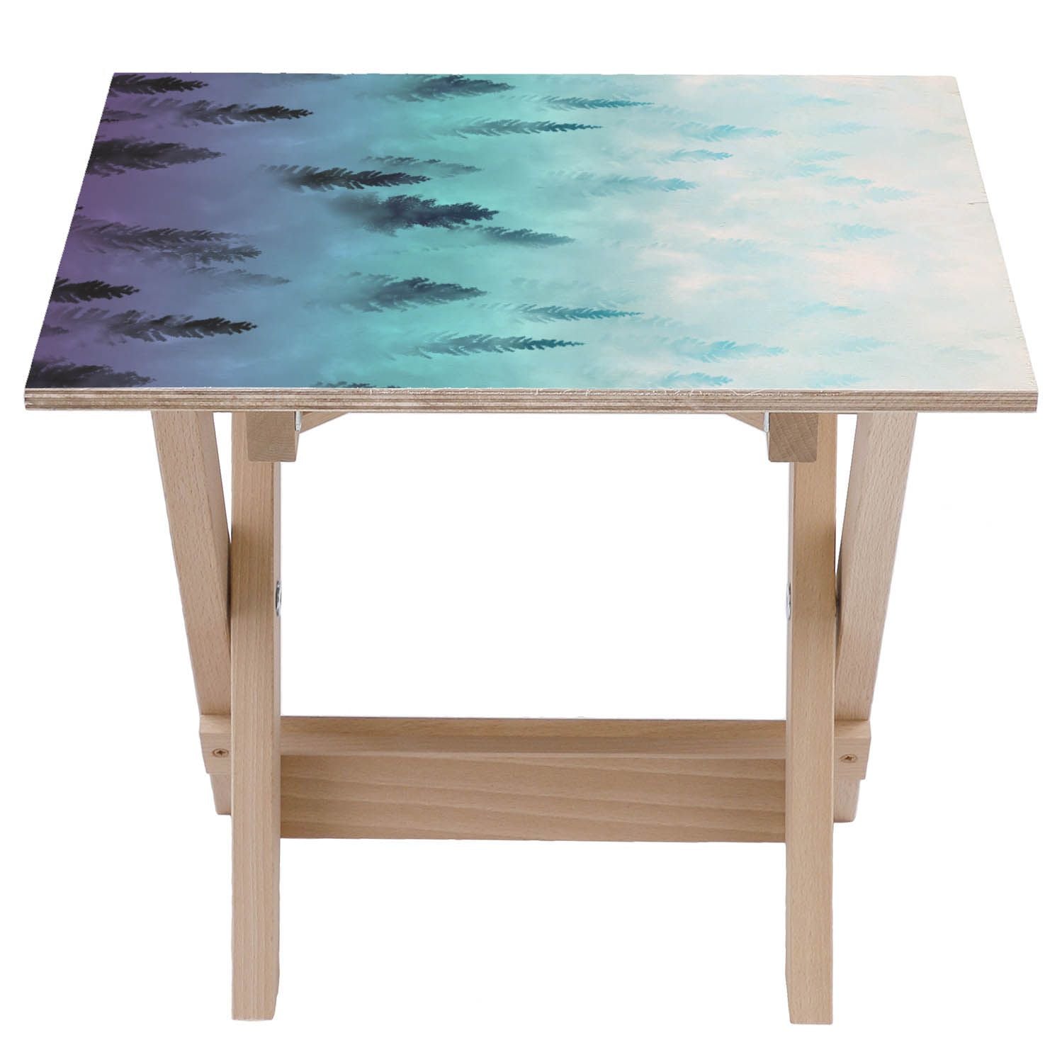 Holztisch Misty Forest-50x50 CM