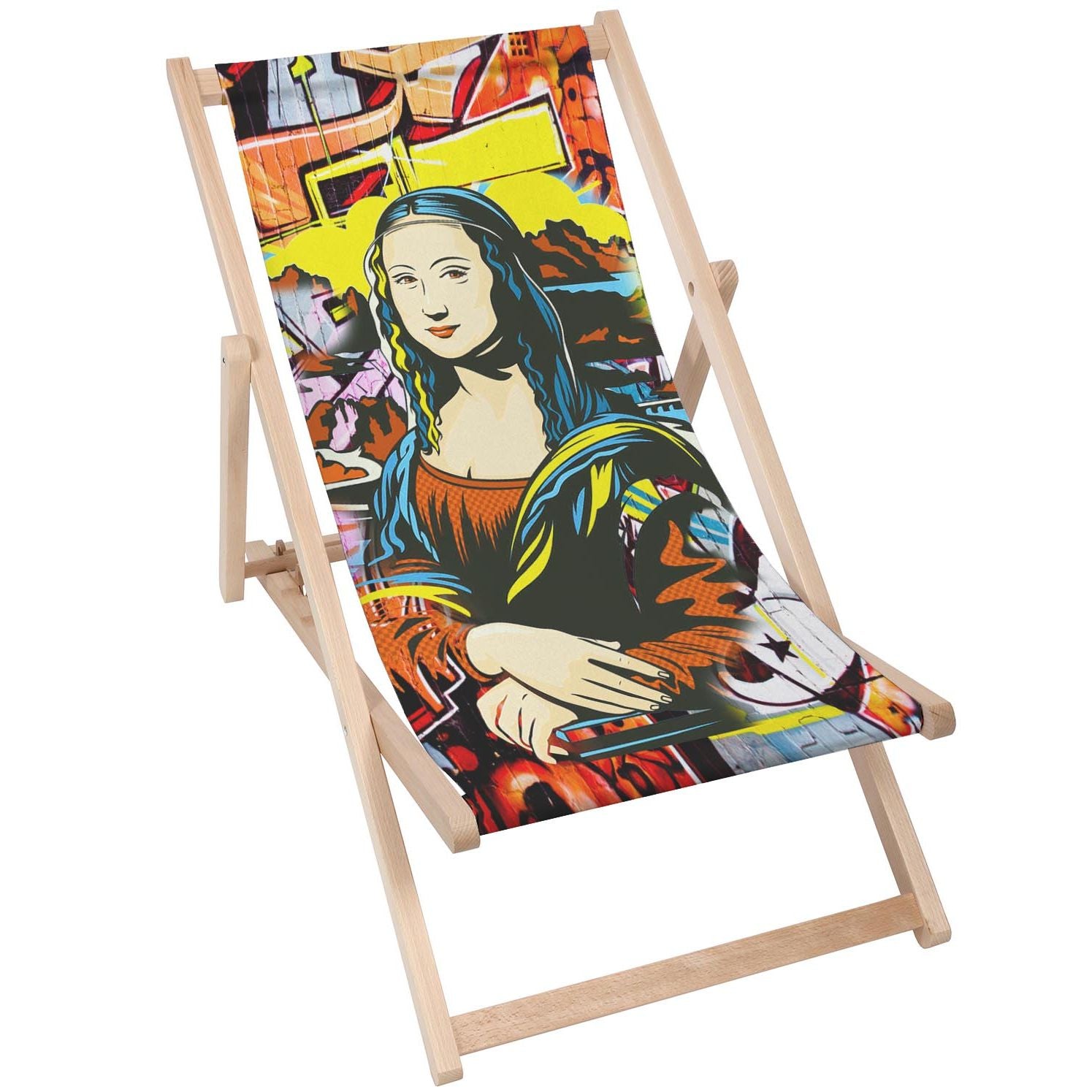 Wooden Table Mona Lisa Yellow-50x50 CM