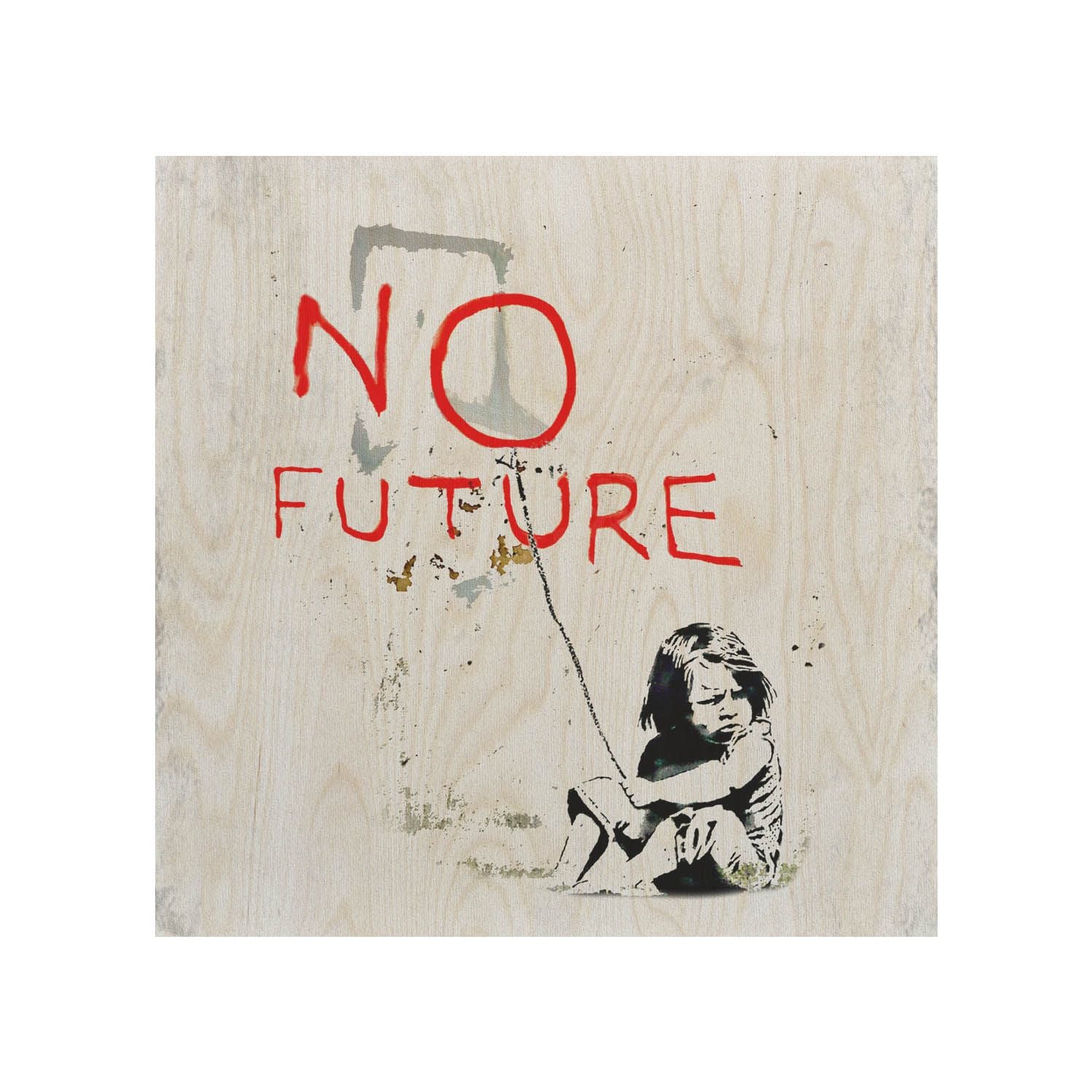 Dřevěný stolek No Future-30x40 CM