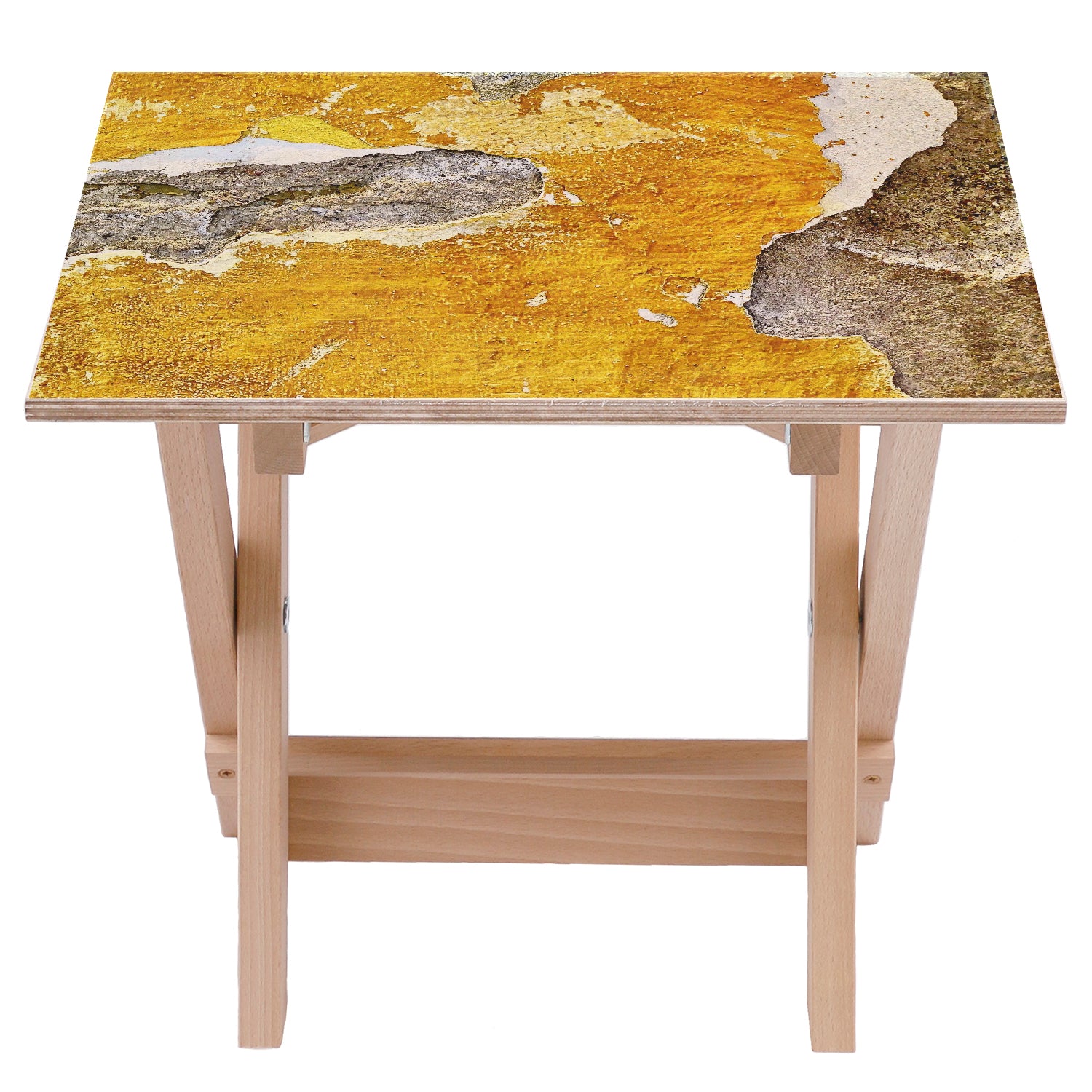 Dřevěný stolek Orange Wall-50x50 CM