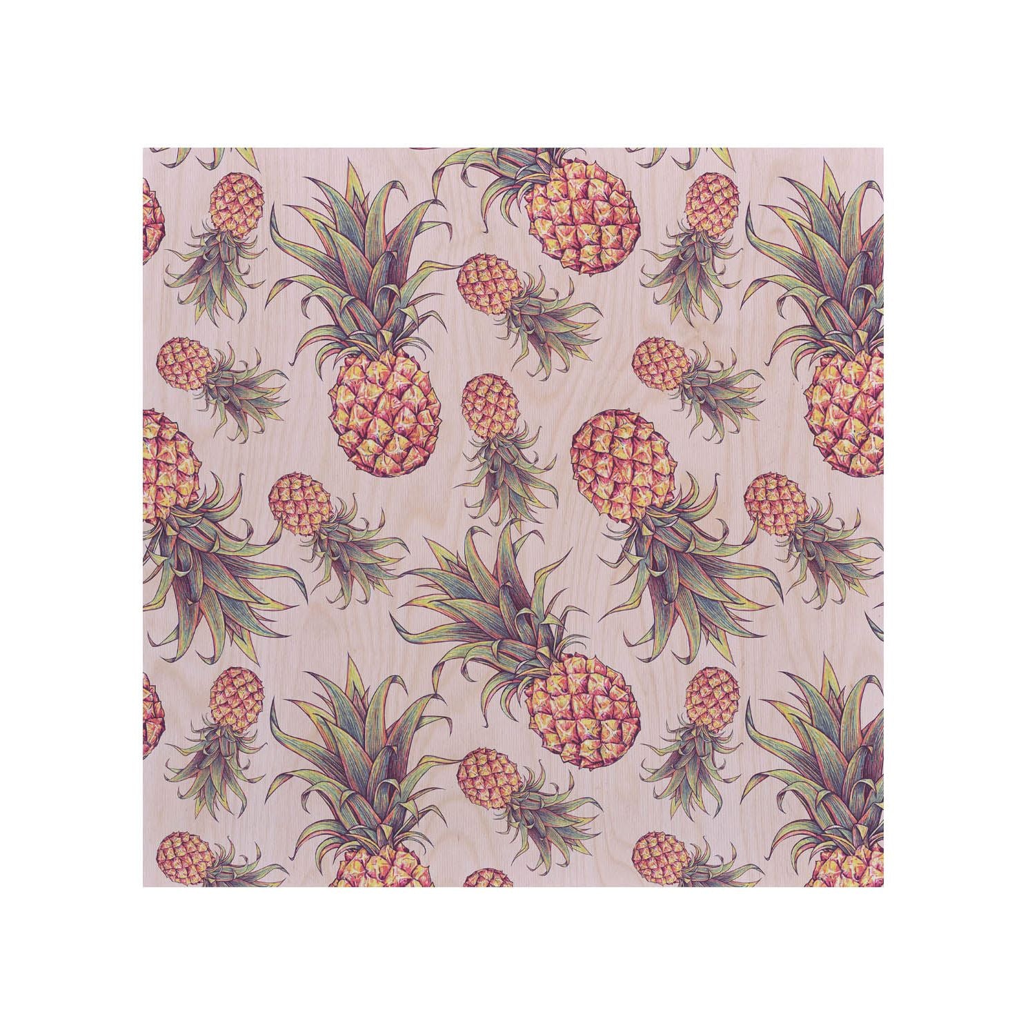Dřevěný stolek Pink Pineapple-30x40 CM