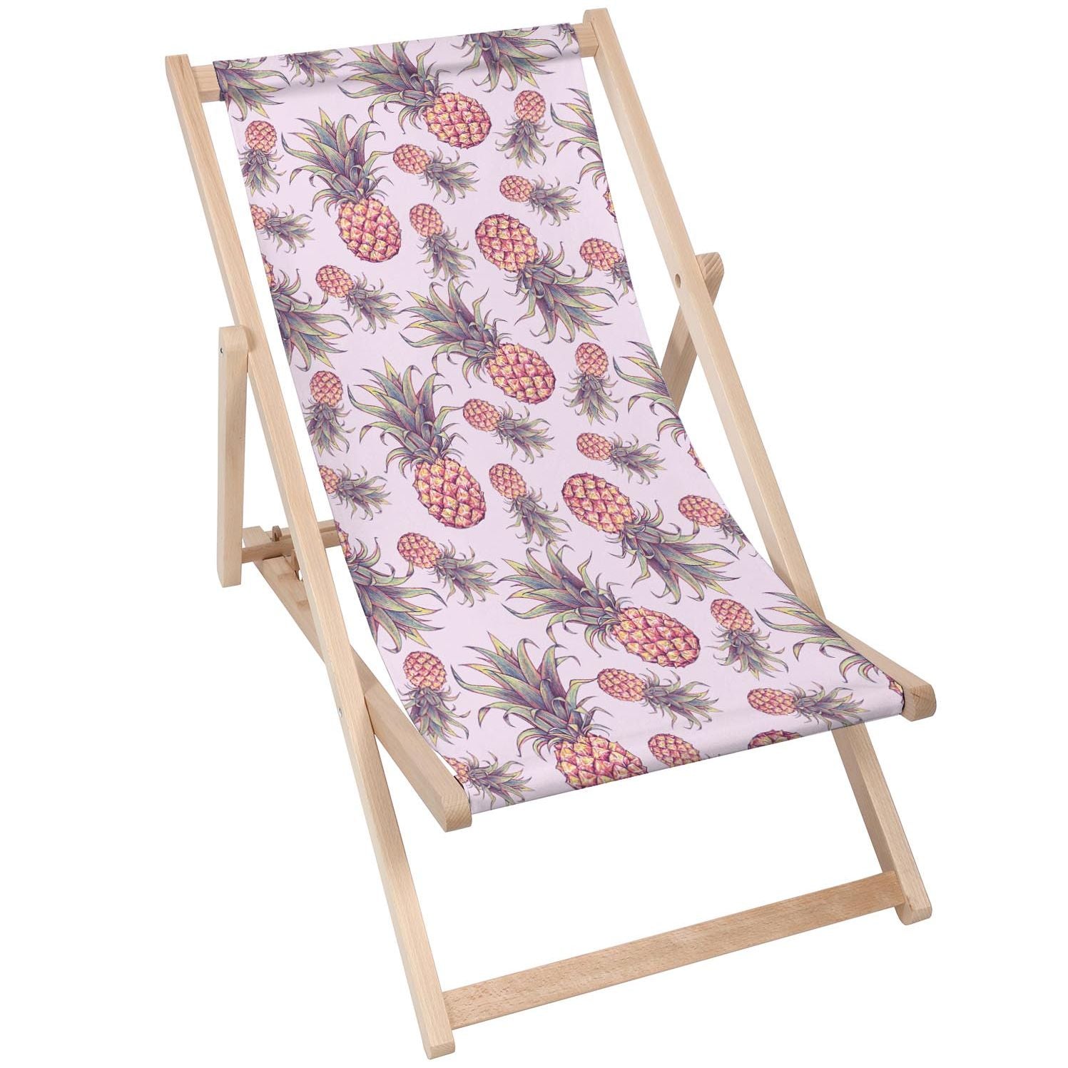 Stolik drewniany Pink Pineapple-50x50 CM
