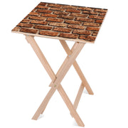 Drevený stolík Red Brick-50x50 CM