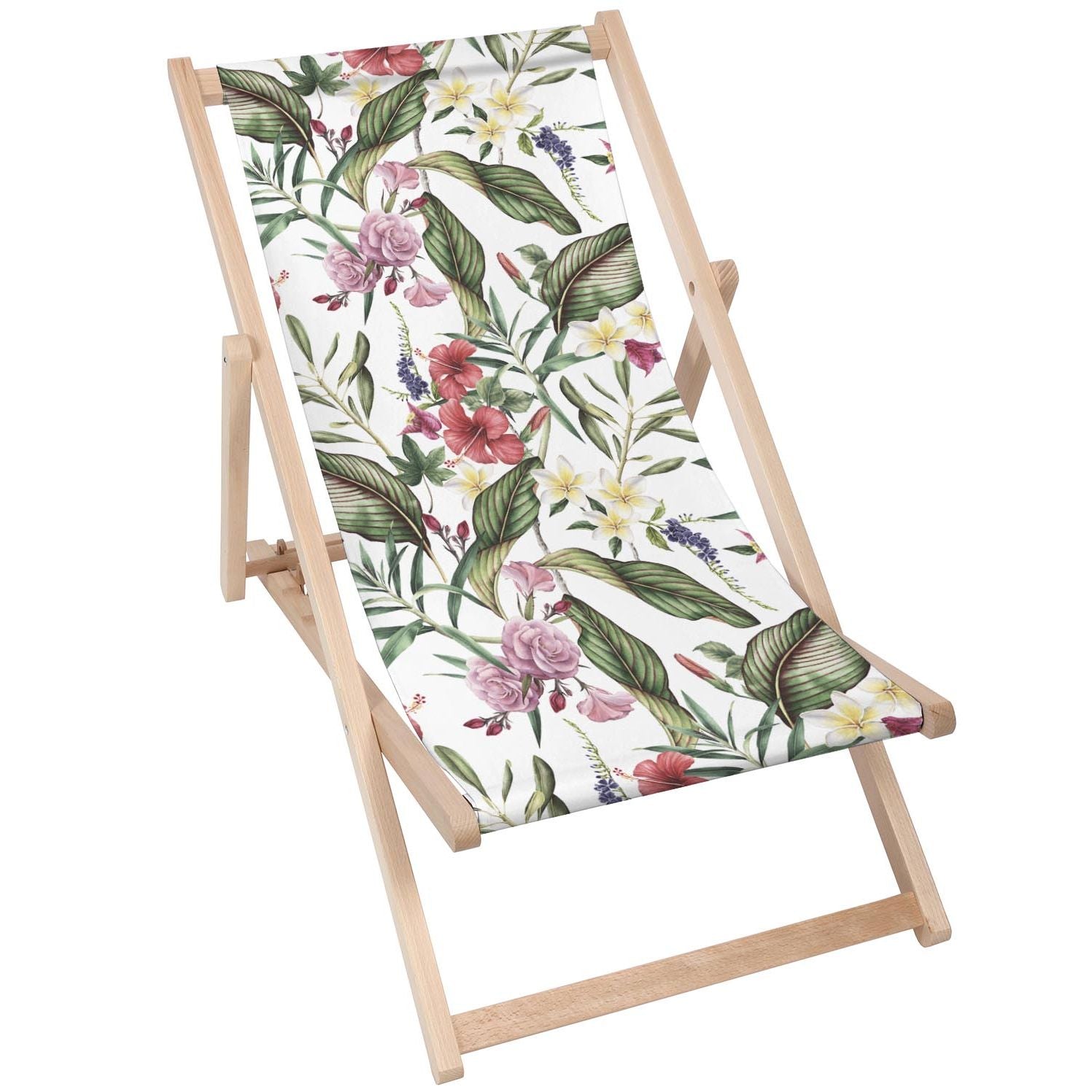 Dřevěný stolek Retro Tropical Flowers-30x40 CM