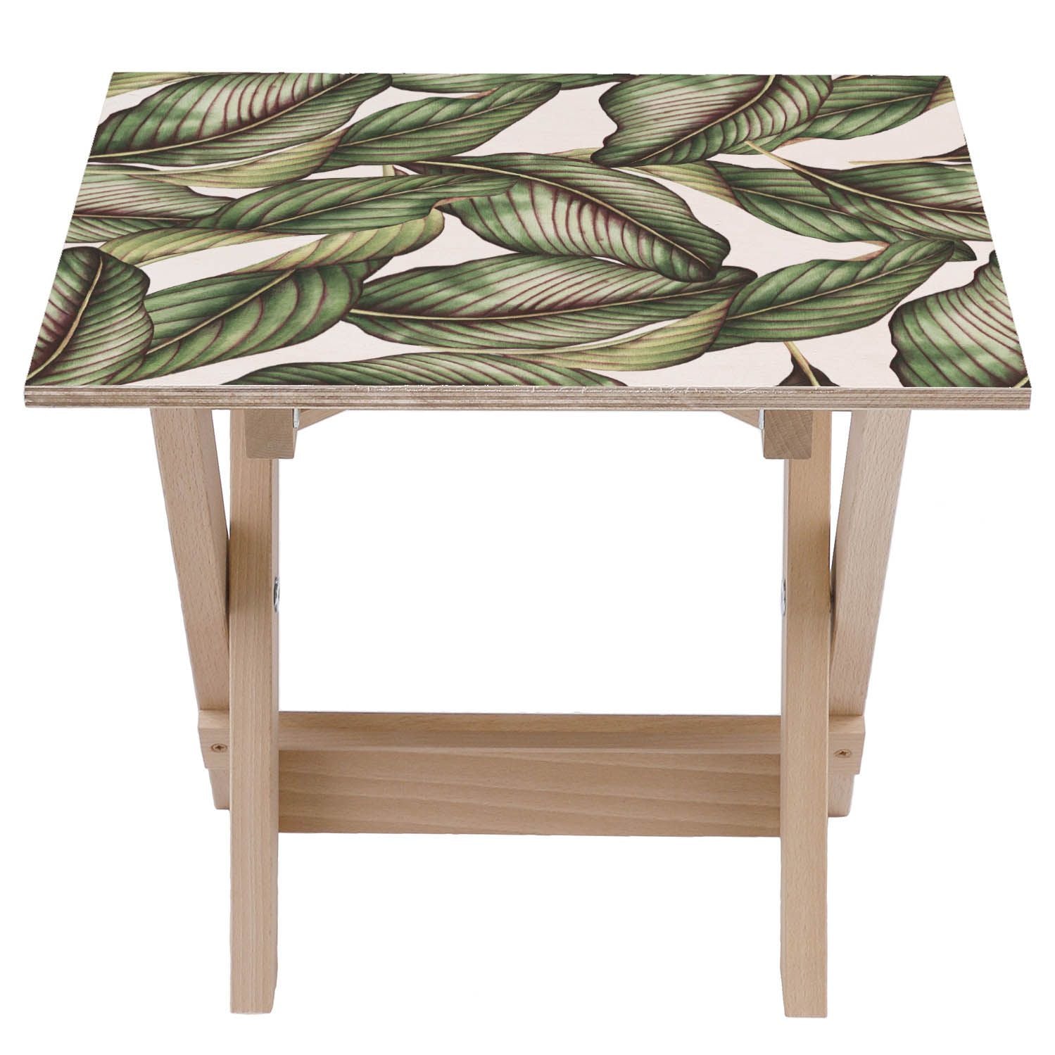 Holztisch Retro Tropische Blätter-30x40 CM