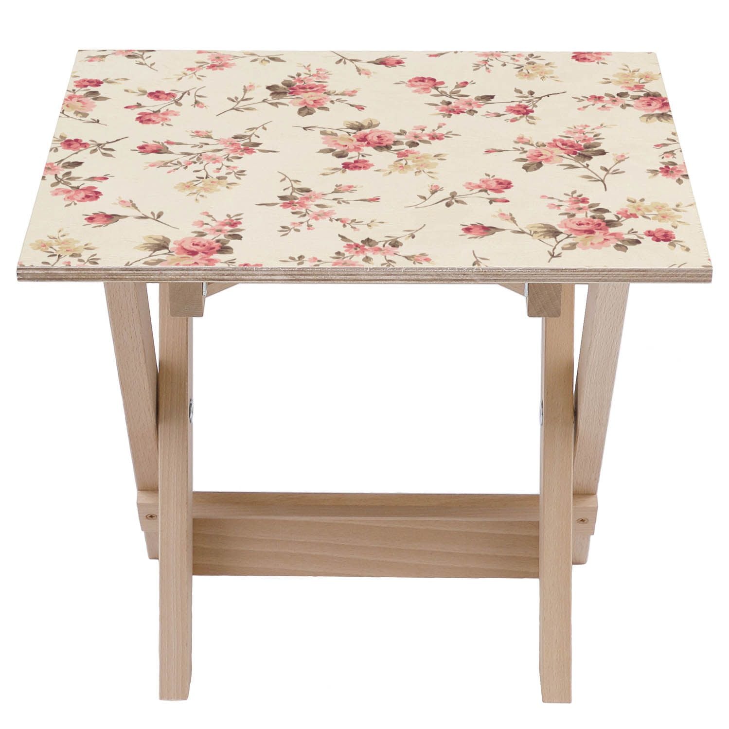 Stolik drewniany Romantic Flowers-50x50 CM